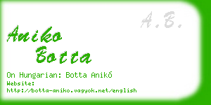 aniko botta business card